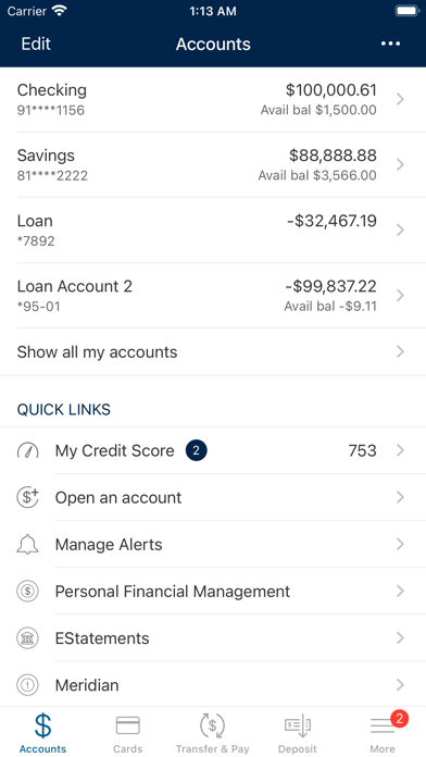 First National Bank MN Mobile Screenshot