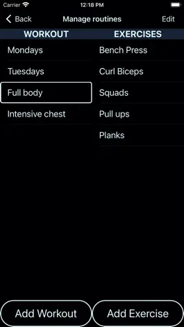 Game screenshot Workout Notes apk