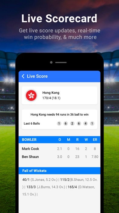 Live Cricket Score - Line Live Screenshot