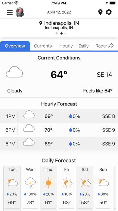 WTHR Live Doppler 13 Weatherのおすすめ画像1