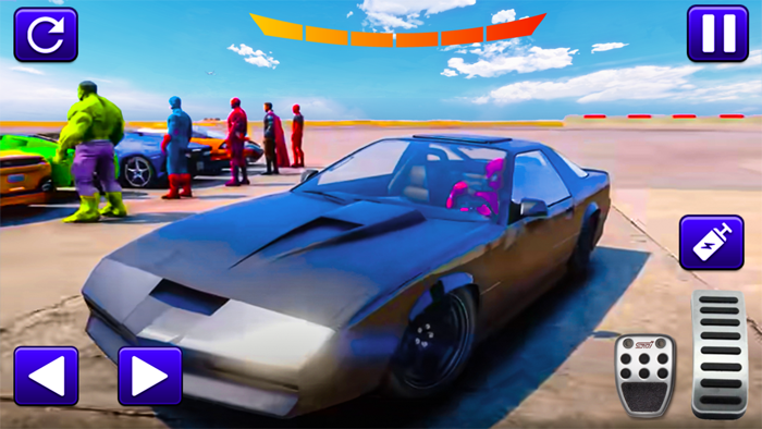 Superhero Car Stunt Racing 3D