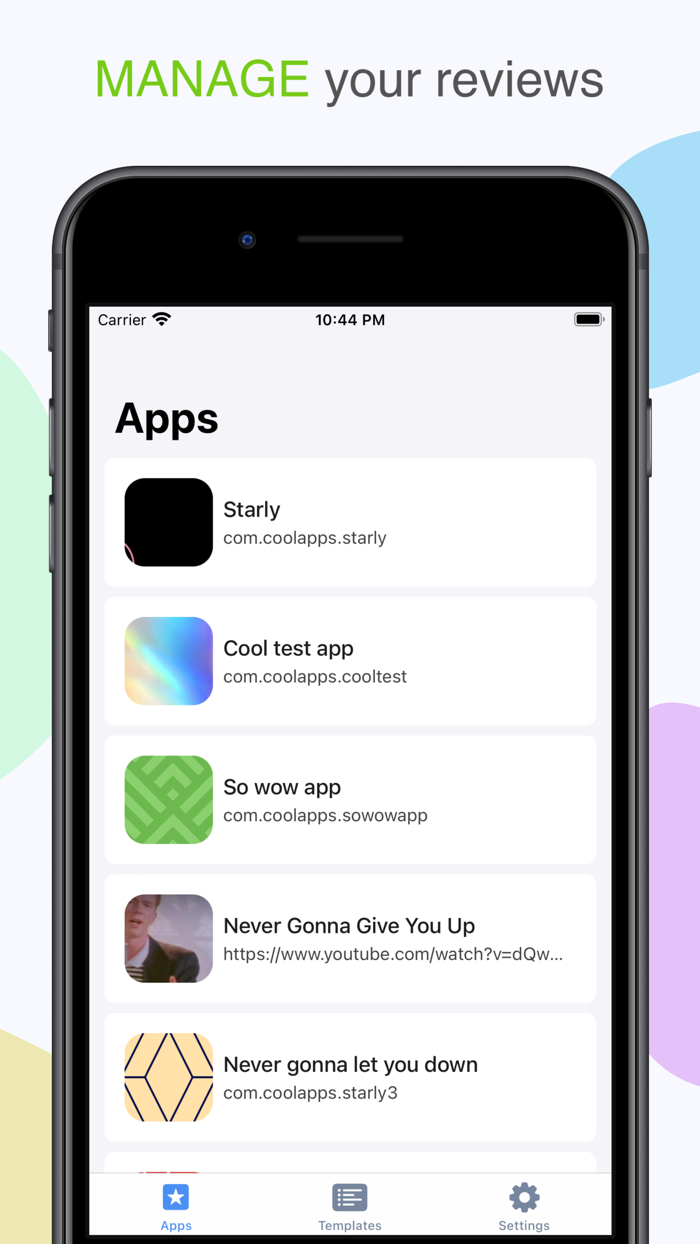 Starly reviews reply to apps