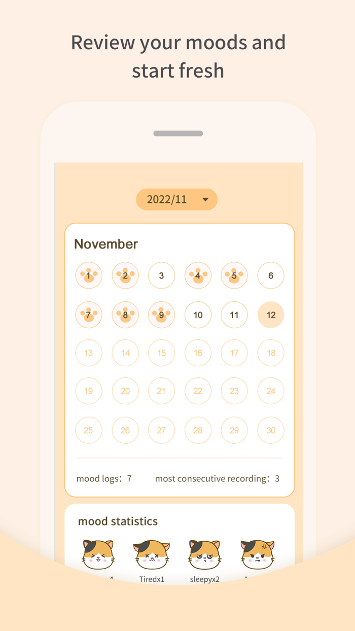 MeDiary - moods calendar