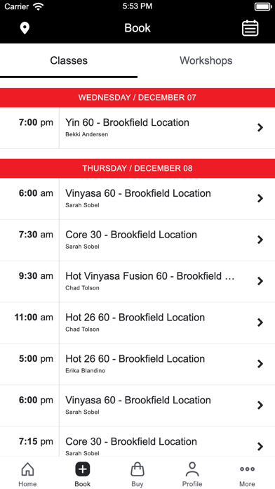Hot Yoga Milwaukee Screenshot