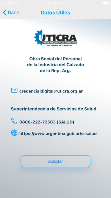 Uticra - Credencial Digital Screenshot