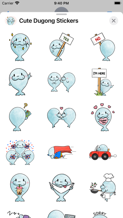 Cute Dugong Stickers Screenshot