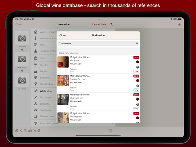 ‎VinoCell - wine cellar manager Screenshot