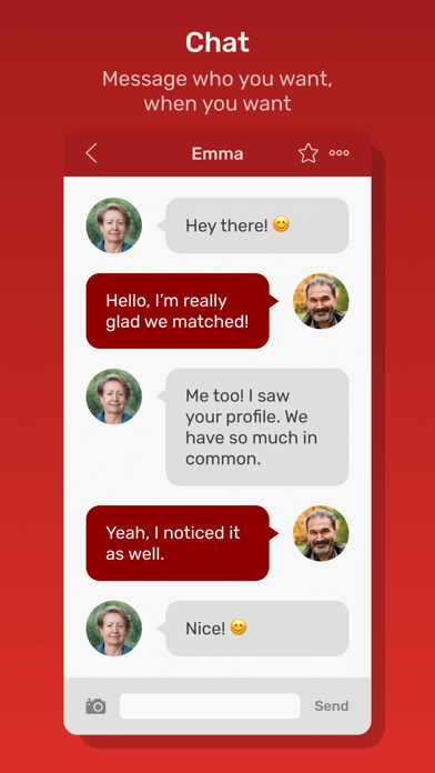 Dating for Seniors App Screenshot