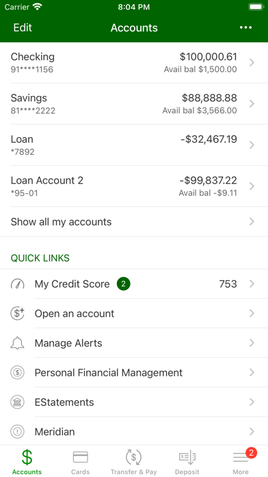 United Bank & Trust Mobile App Screenshot