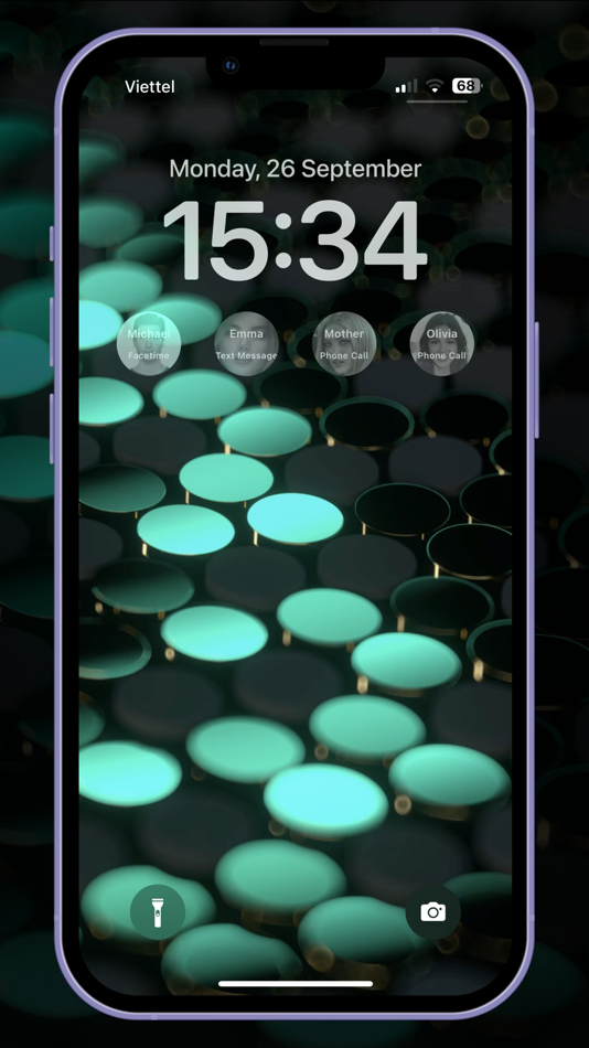 #2. Contact Lockscreen Widget Pro (iOS) By: MAX COOL CO., LTD
