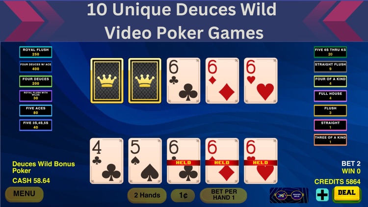 Multi Video Poker Deuces Wild