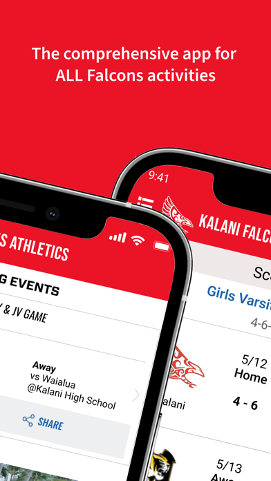 Kalani Falcons Athletics Screenshot
