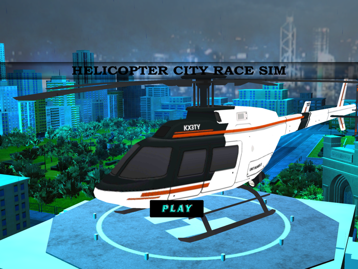 Helicopter City Race Simulator