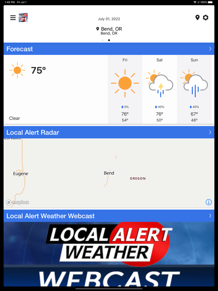 KTVZ Local Alert Weather App