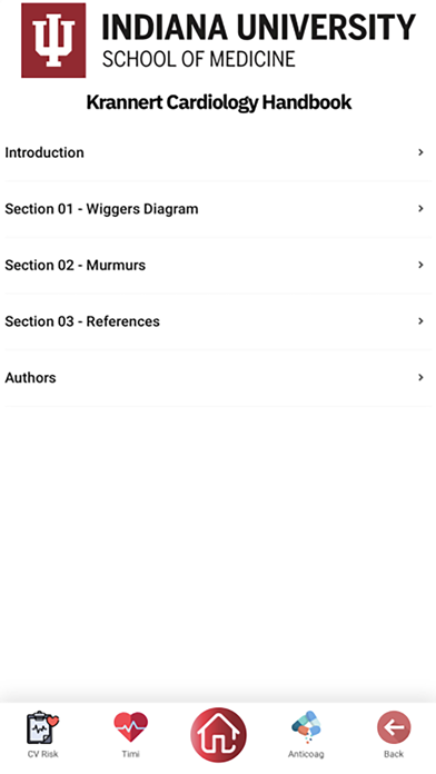 Krannert Cardiology Handbook Screenshot
