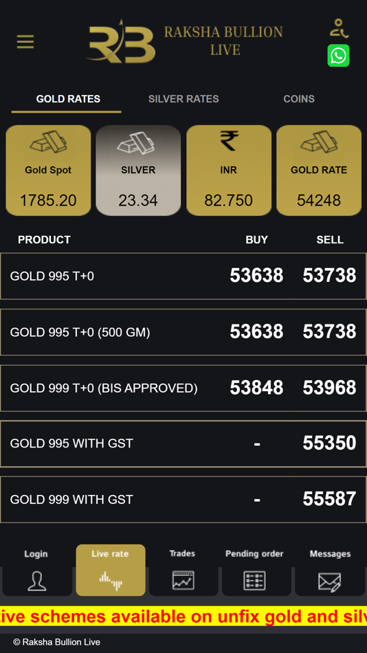 #1. Raksha Bullion Live (iOS) 来自: Sanghavi Bullion Private Limited