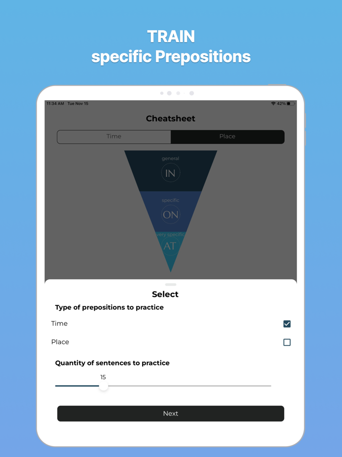 Prepositions in English Game