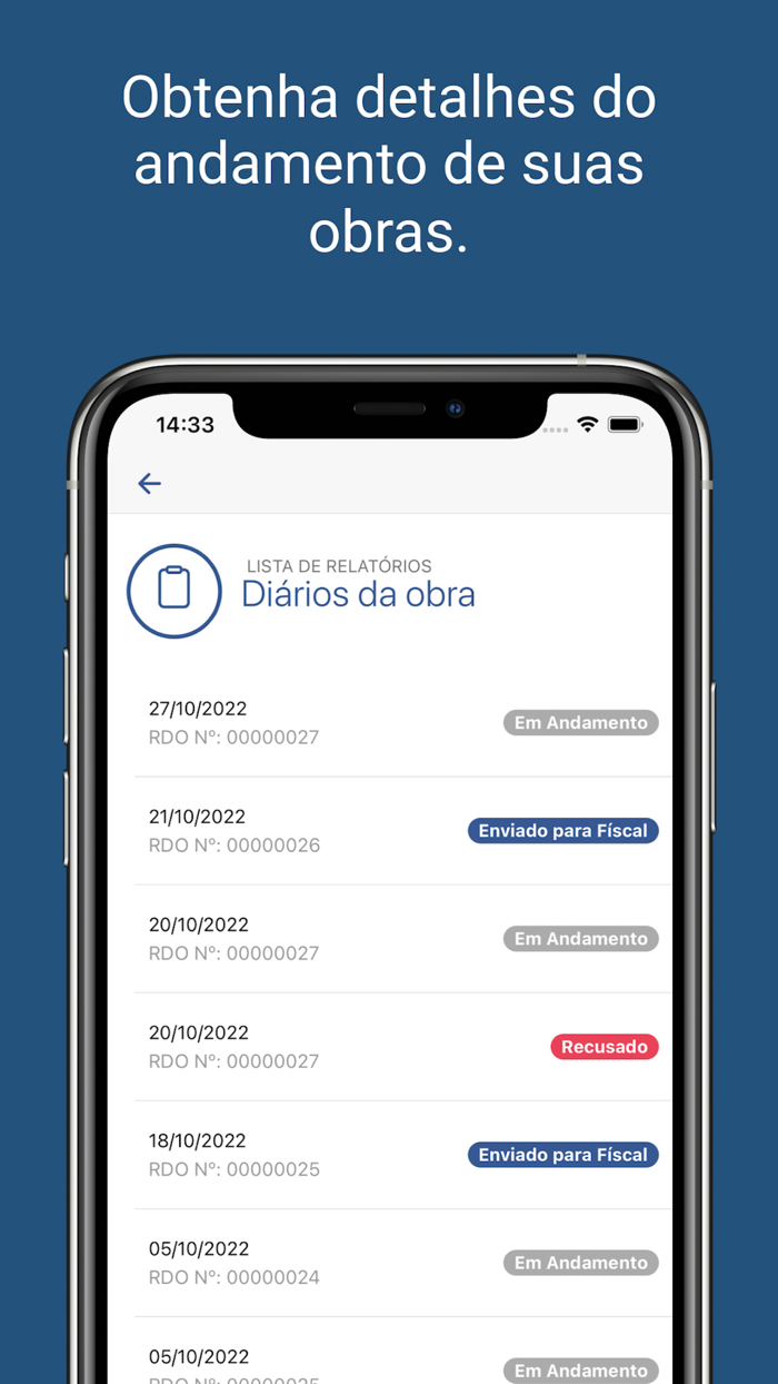 OrçaFascio Diário de Obras