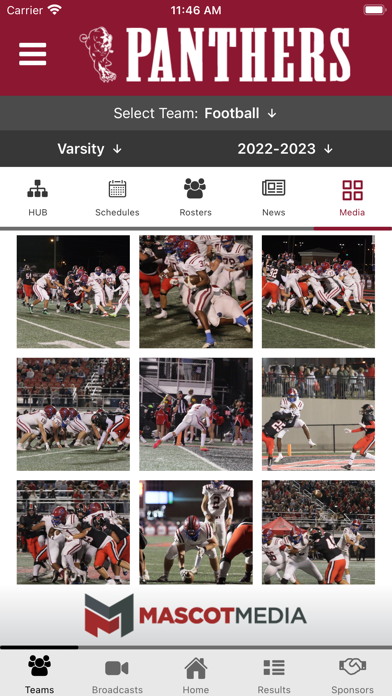 Huntsville Panthers Athletics Screenshot