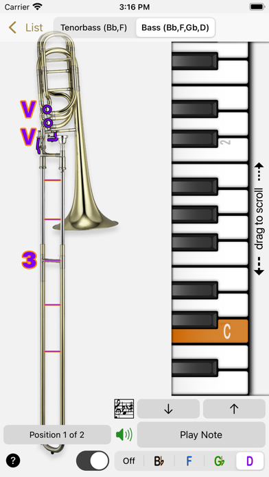 Fingering Brass for iPhone Screenshot