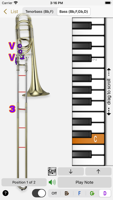 Screenshot #2 for Fingering Brass for iPhone