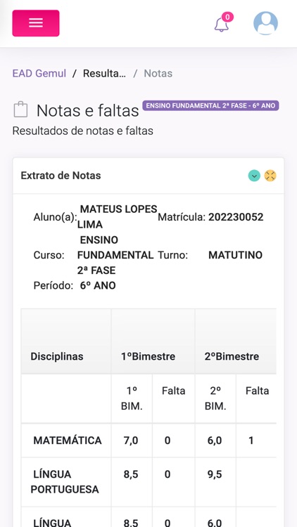 Portal Aluno Canedo/GEMUL