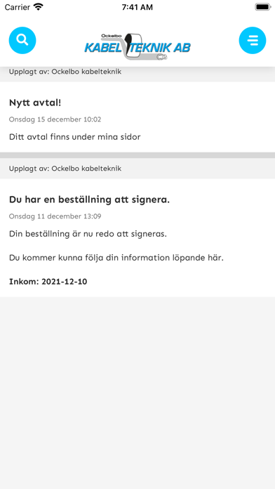 Ockelbo Kabelteknik Screenshot