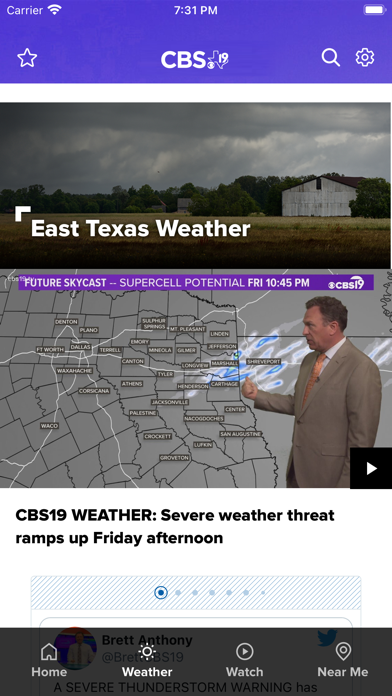 Tyler News from CBS19 Screenshot