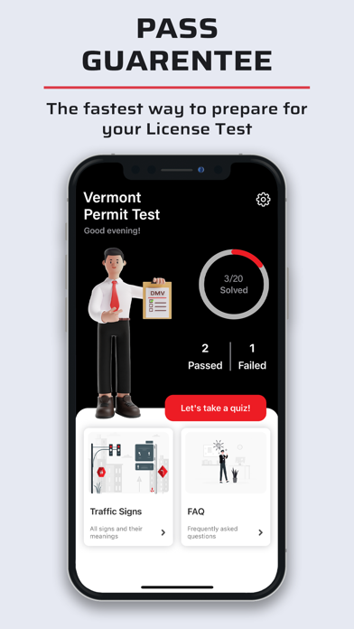 Vermont DMV Test Screenshot