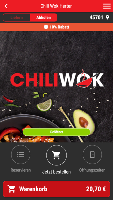 Chili Wok Herten Screenshot
