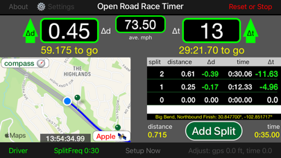 Screenshot #1 pour Open Road Race Timer