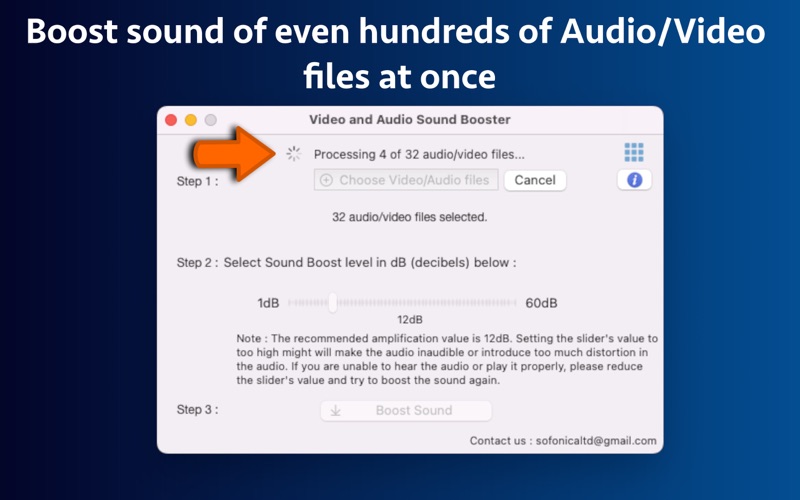 video and audio sound booster iphone screenshot 2