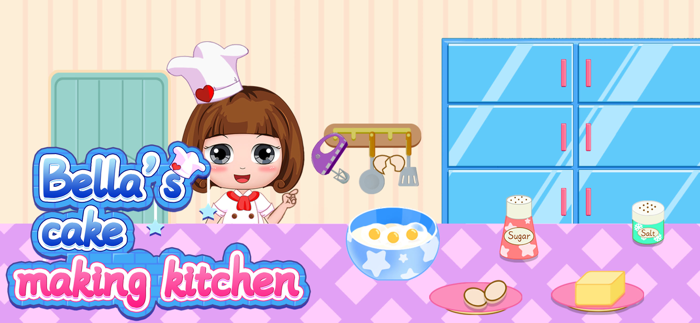 Bellas cake making kitchen