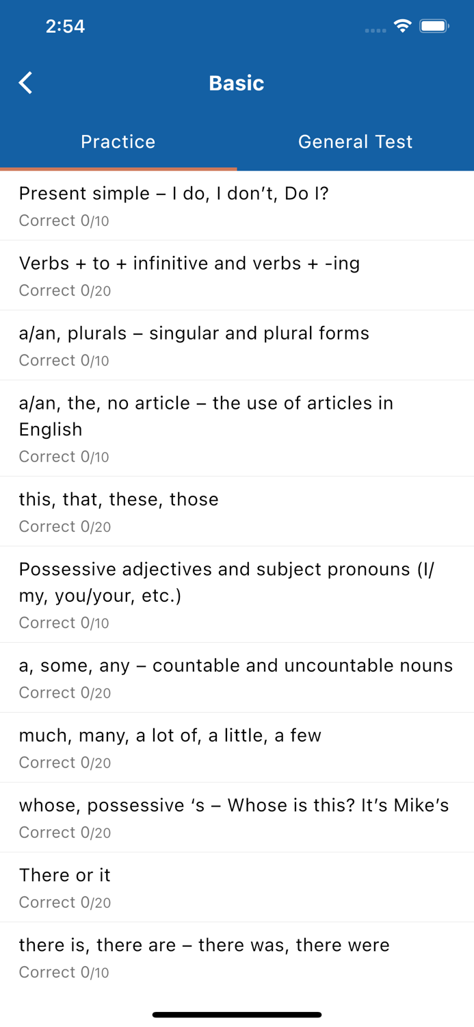 English Grammar Test and Quiz