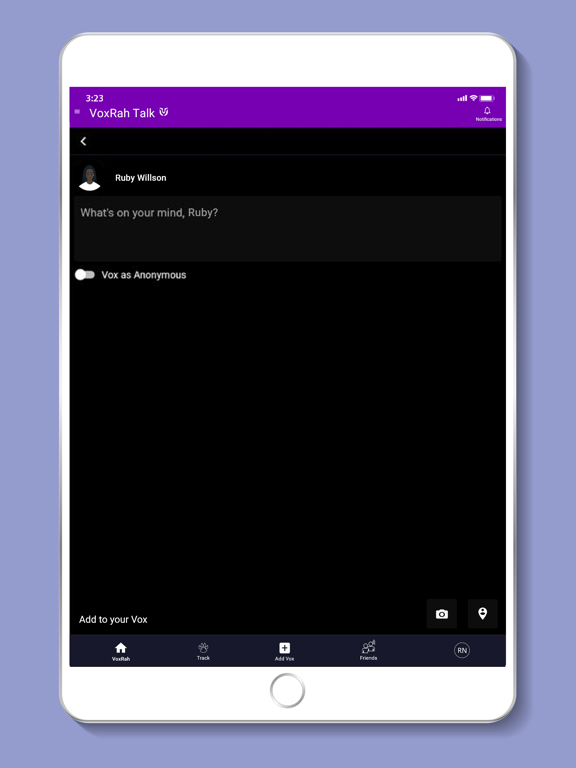 VoxRah - Empower Our Voices! iPad screenshot 5 - Social Networking app