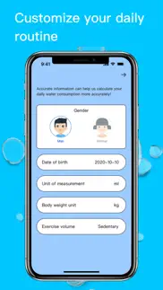water drink - reminder iphone screenshot 1