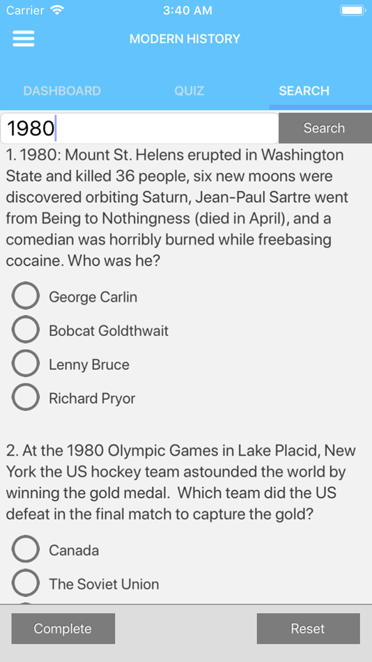 #7. Modern History Trivia (iOS) 由: Nurten PIRLI