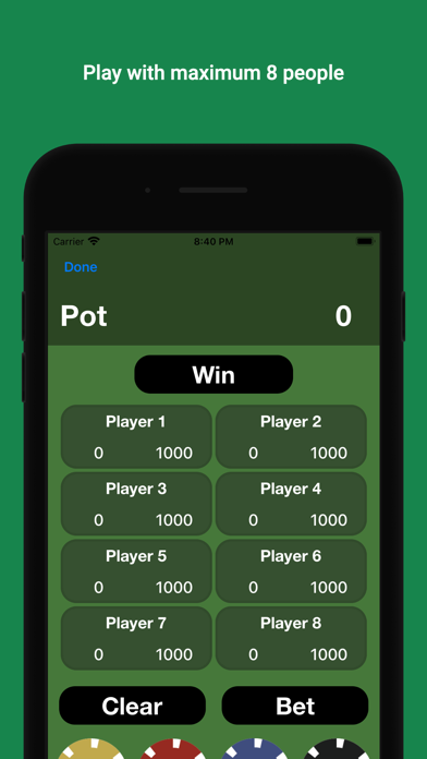 Home Poker Table Screenshot