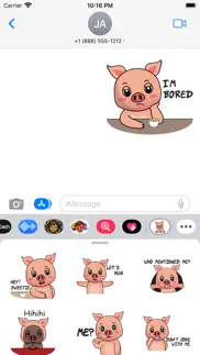 cute pig stickers - wasticker iphone screenshot 2