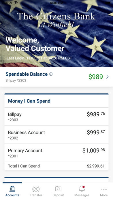 Citizens Bank of Winfield Screenshot