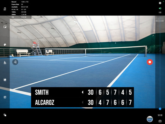 BT Tennis Camera iPad screenshot 5 - Sports app