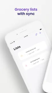 grocery list maker with sync iphone screenshot 1