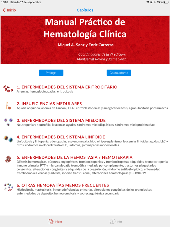 Manual de Hematología 2022 iPad screenshot 2 - Medical app