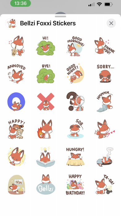 Bellzi Foxxi Stickers Screenshot