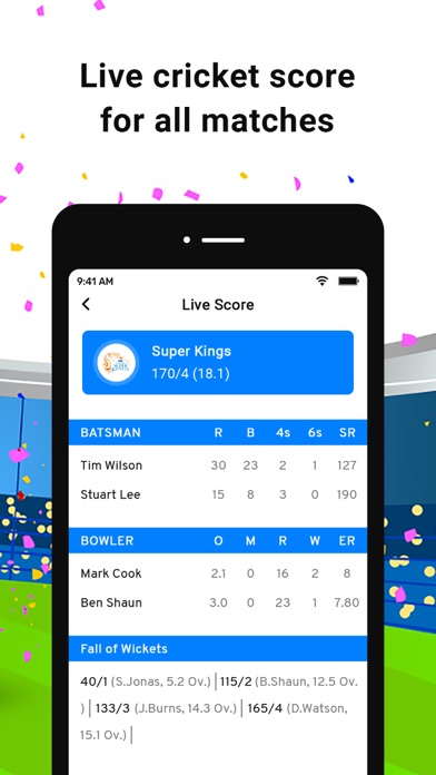 IPL - Live Cricket Score Line Screenshot