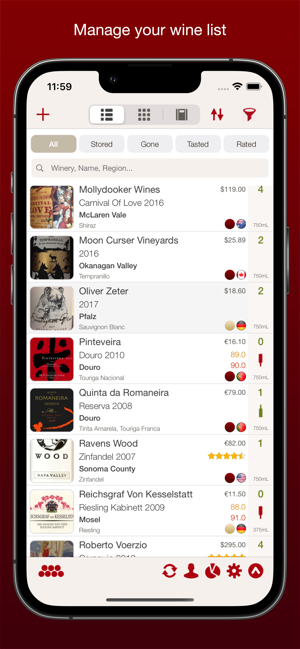 ‎VinoCell - wine cellar manager Screenshot