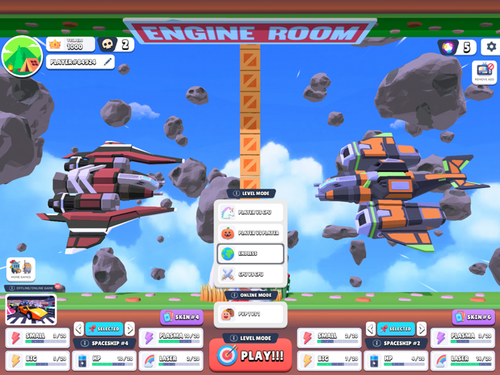 Spaceship 1 vs 1 Online