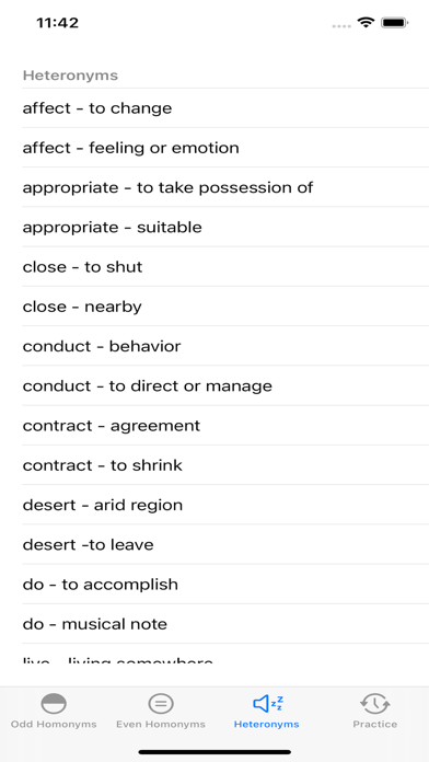 English Pairs Words Pronounce Screenshot