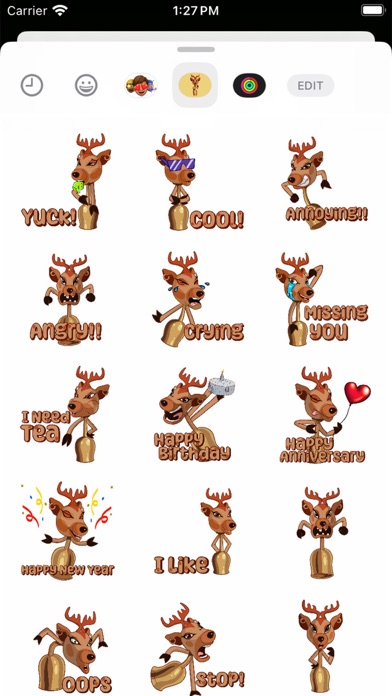 Screenshot #3 pour Bam Bam Golden Deer Stickers