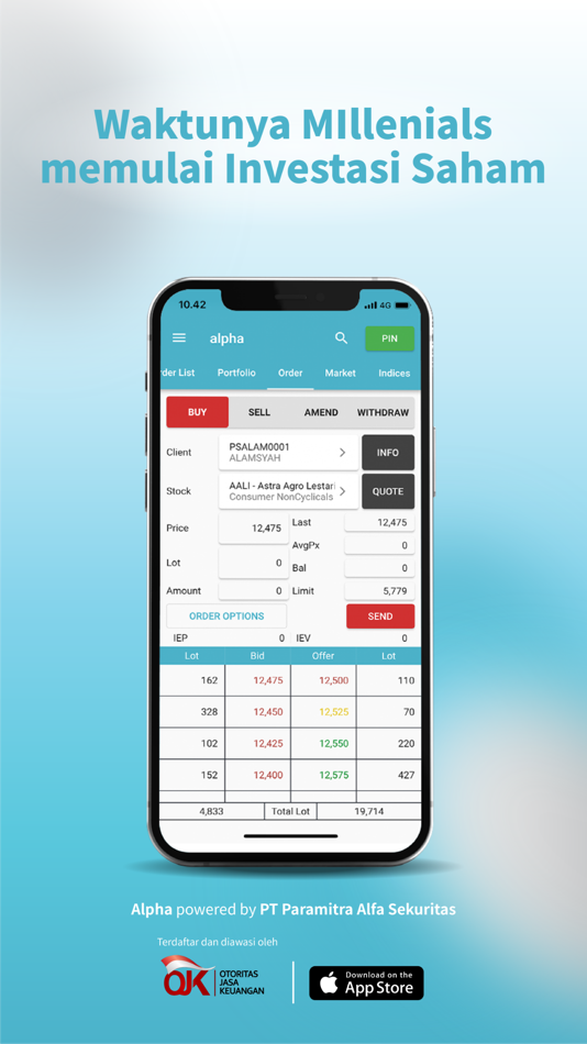 #2. Alpha (iOS) Von: PT. Paramitra Alfa Sekuritas